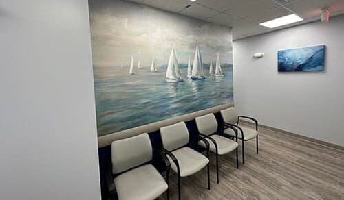 Reception area of Hyannis, MA location.