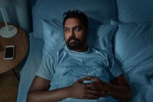 a mans depression leads him to insomnia
