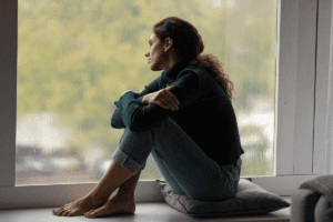Person recovering from PTSD flashbacks