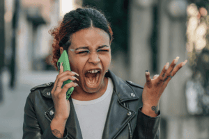 Person experiencing bipolar anger