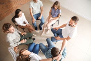 People in group therapy for depression