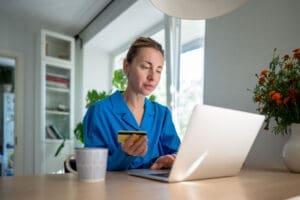 Person researching about ADHD and impulsivity