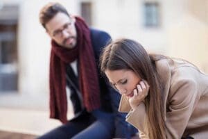 Two people experiencing codependency