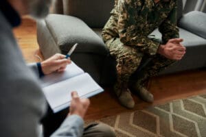 Hands of people talking about complex PTSD